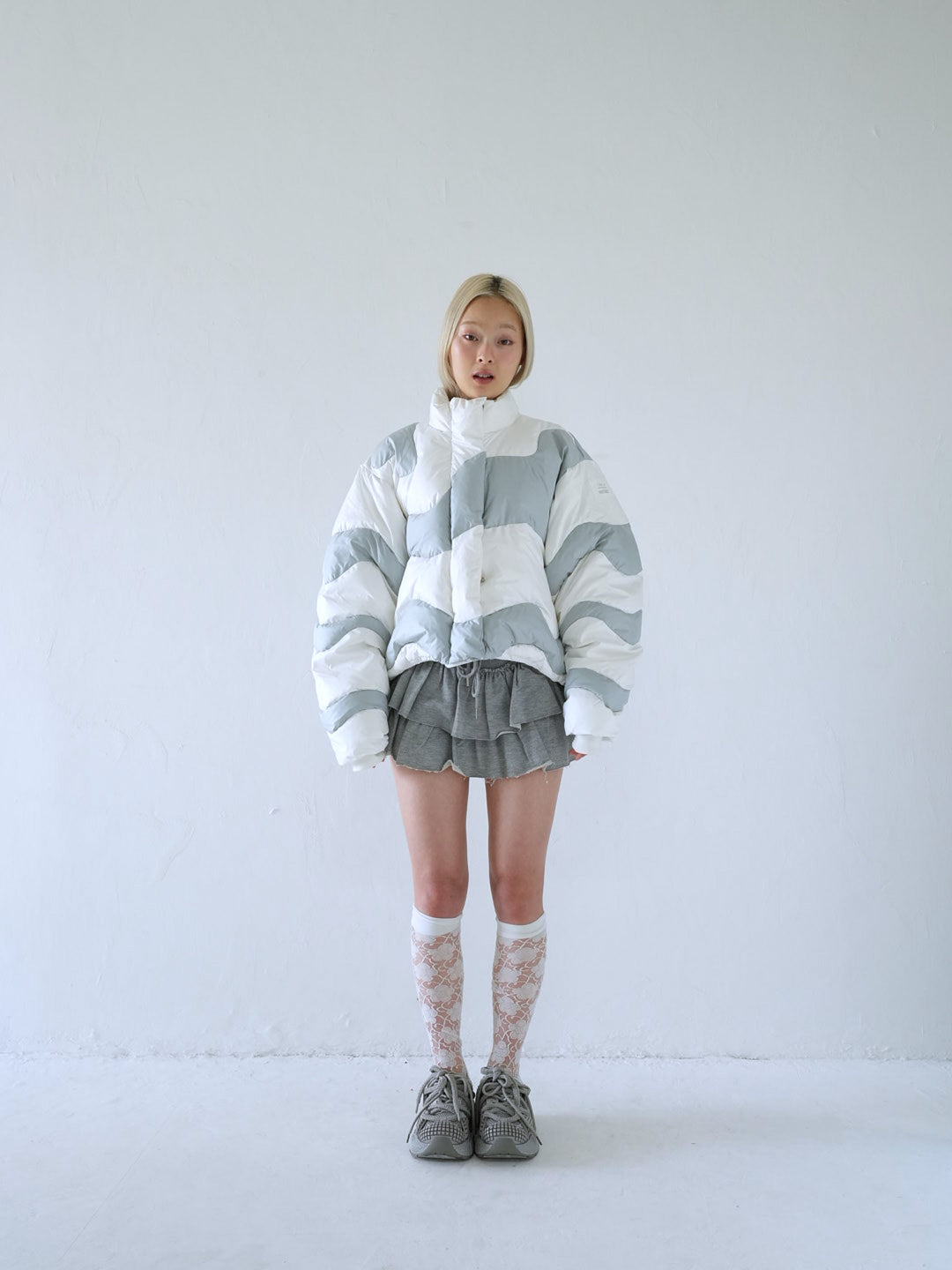 【 11月上旬発送予定 】wave bicolor down jacket
