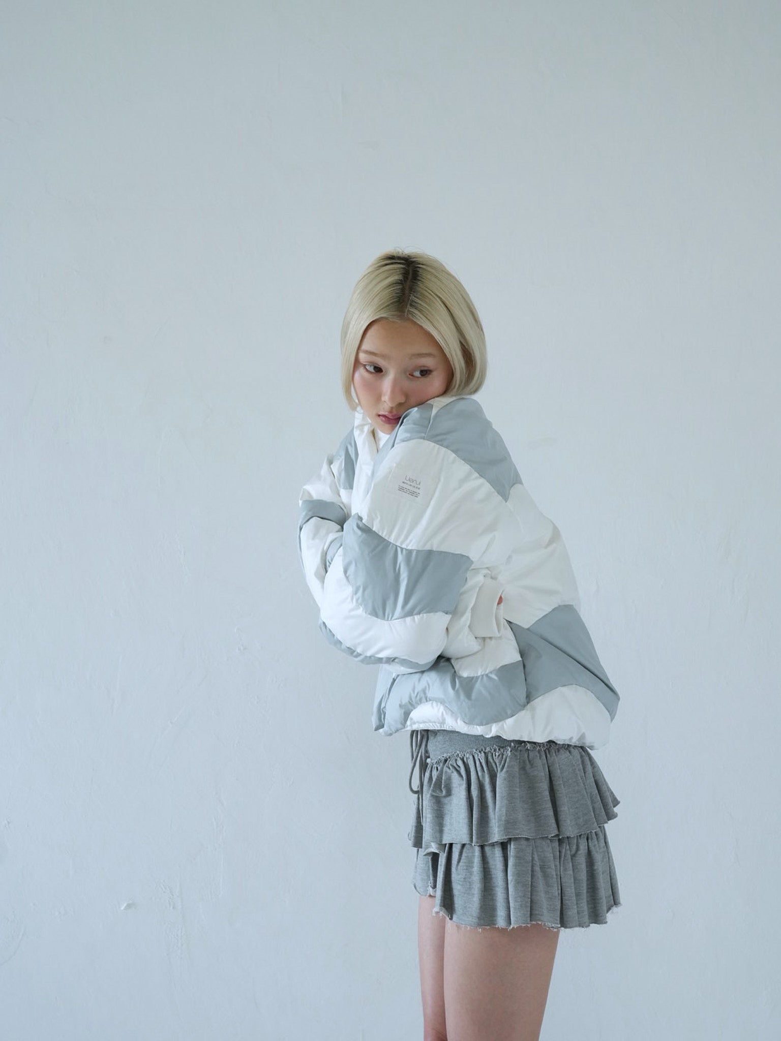 wave bicolor down jacket – Uenui