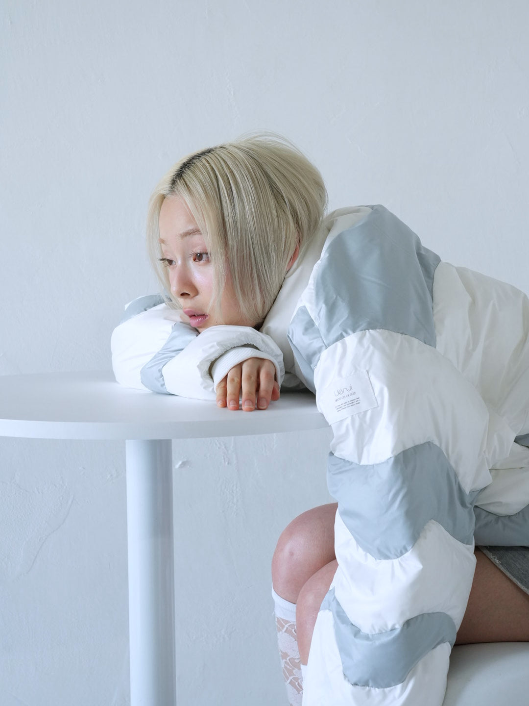 【 11月上旬発送予定 】wave bicolor down jacket