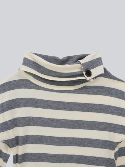 2way neck border knit