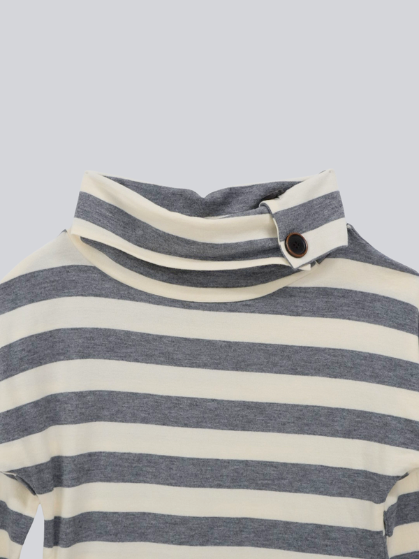 2way neck border knit