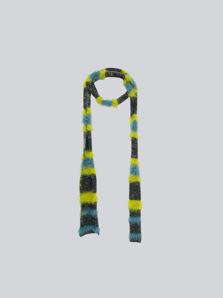 furry stripe knit muffler 【 11/6 19:00 発売予定 】