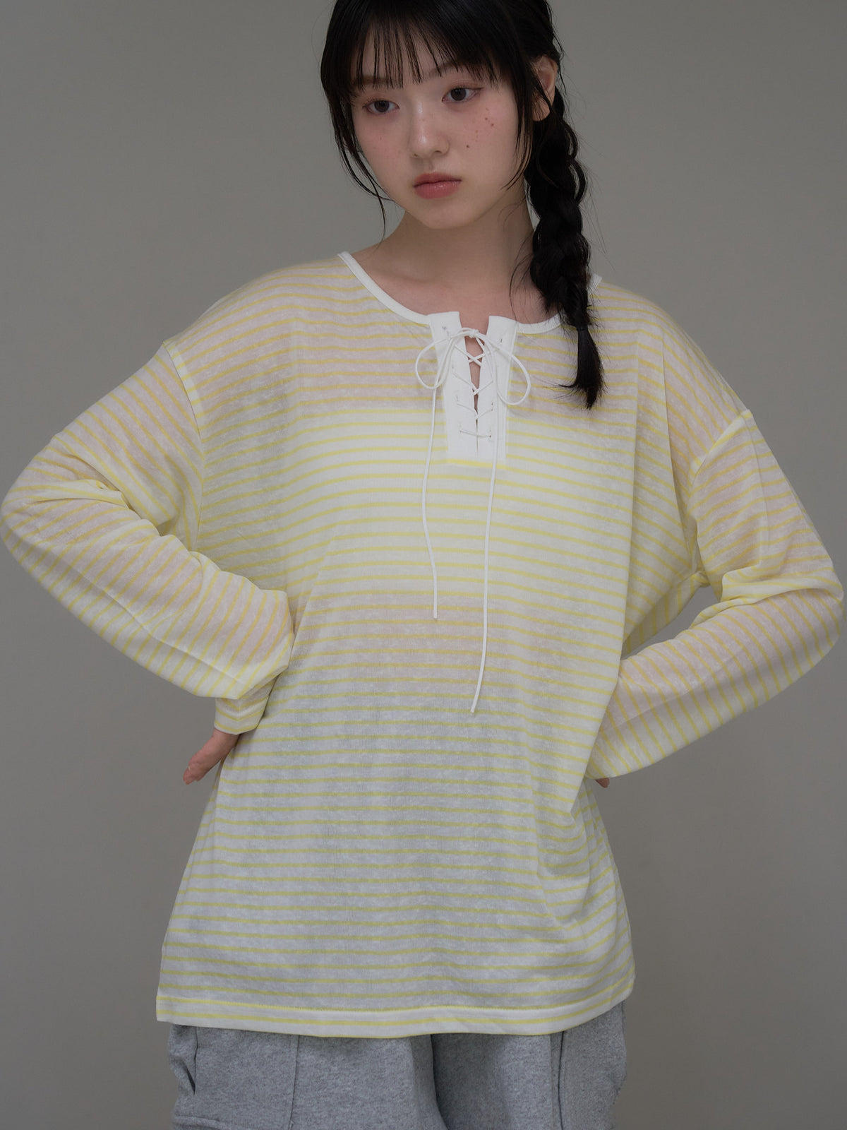 french border long sleeve knit