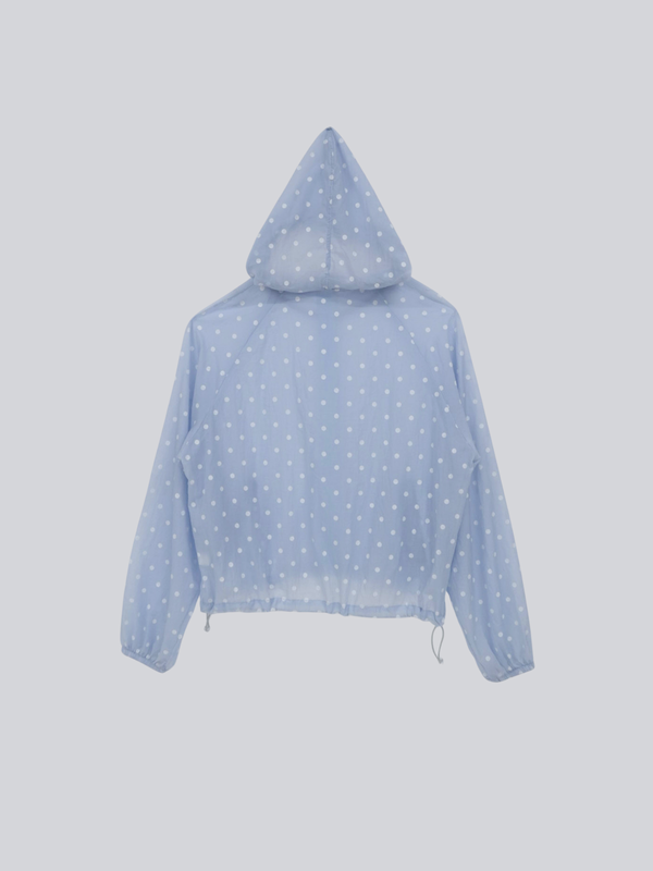 dot sheer hoodie