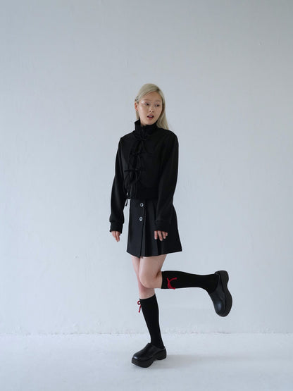 knee-high ribbon socks