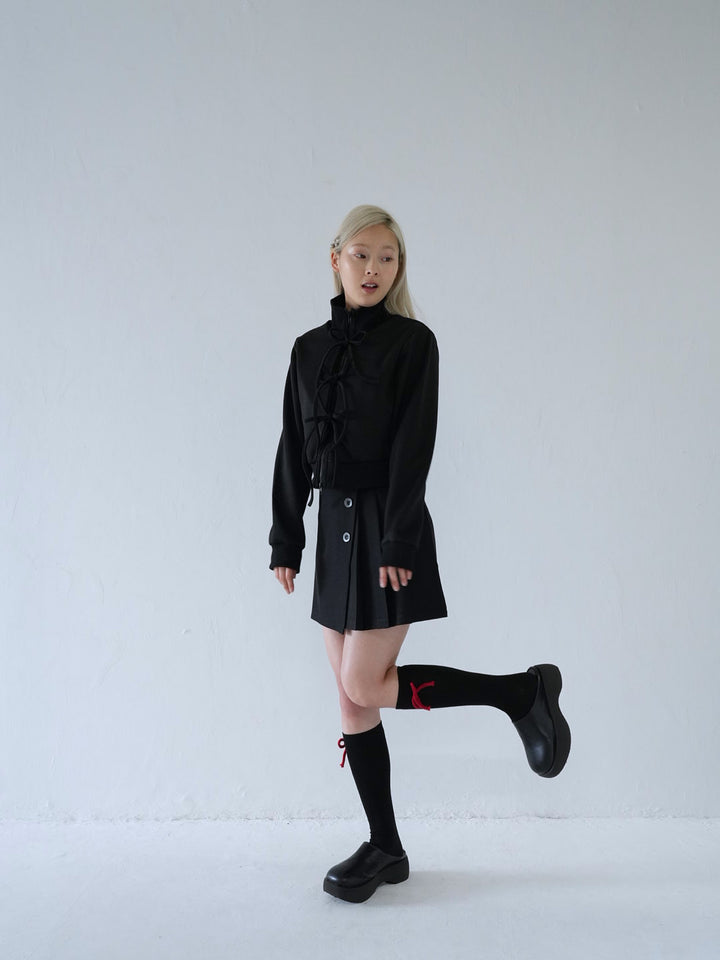 【 10月上旬発送予定 】knee-high ribbon socks