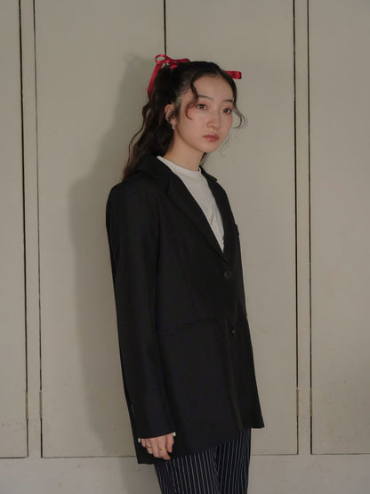 diagonal back slit jacket