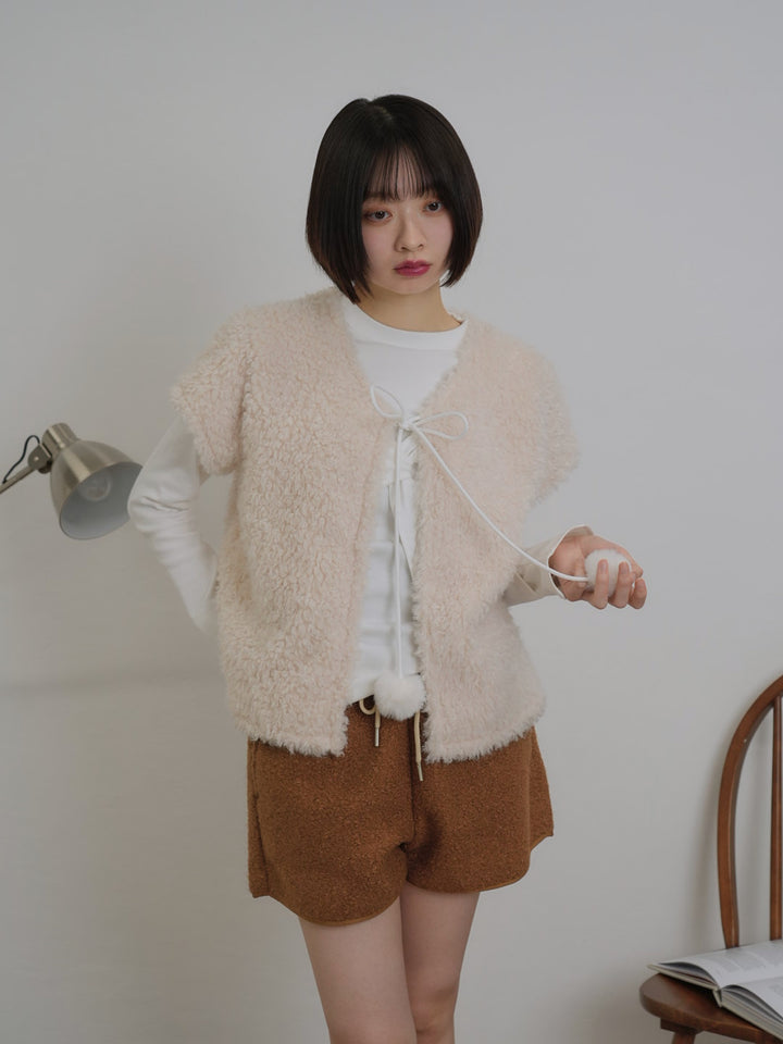 fur knit vest【 1/15 19時発売 】