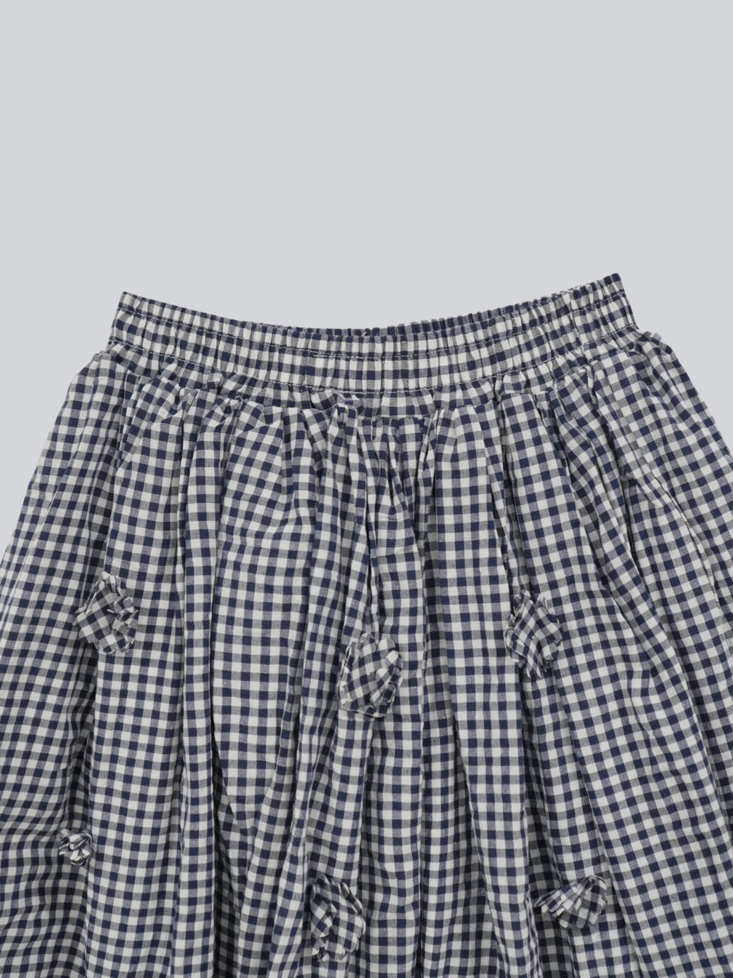 navy check skirt