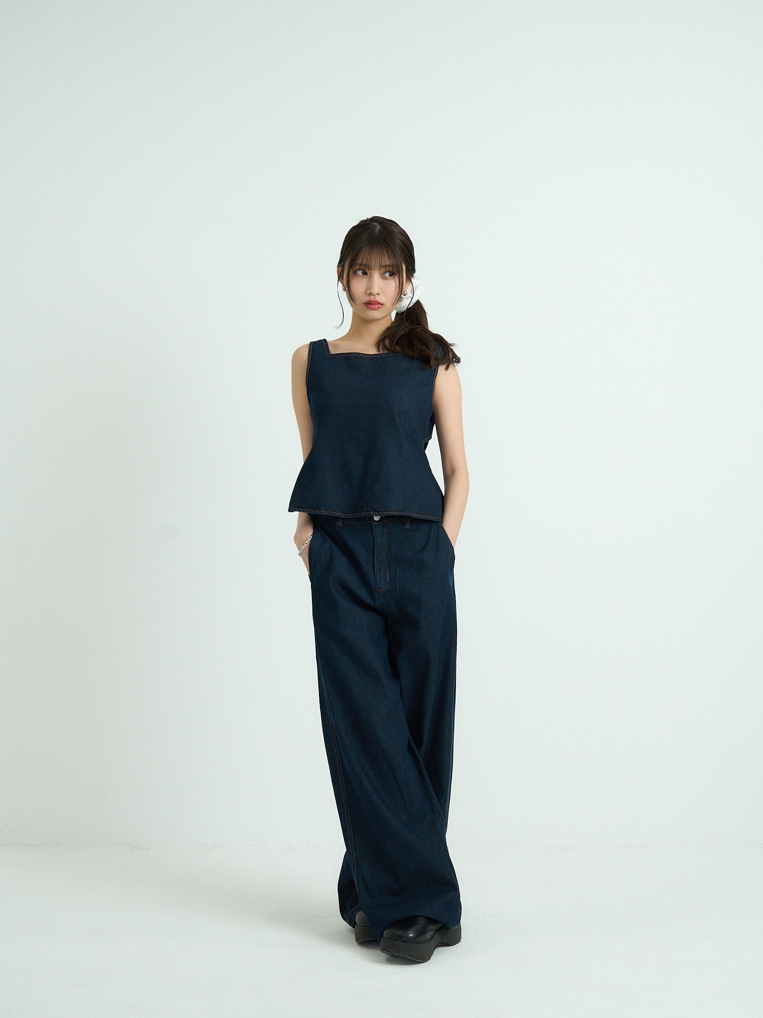 highwaist wide denim pants｜ハイウエストデニムパンツ｜uenui – Uenui