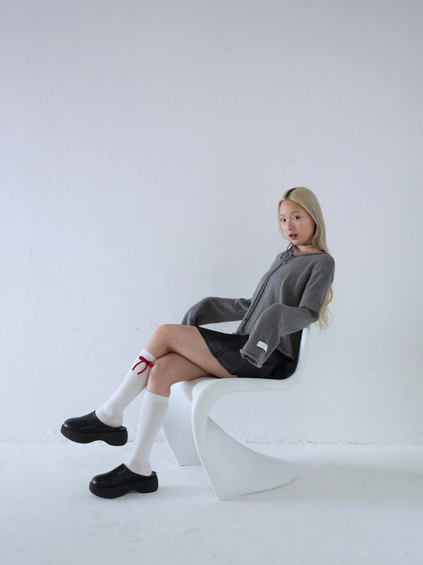 tie ribbon knit