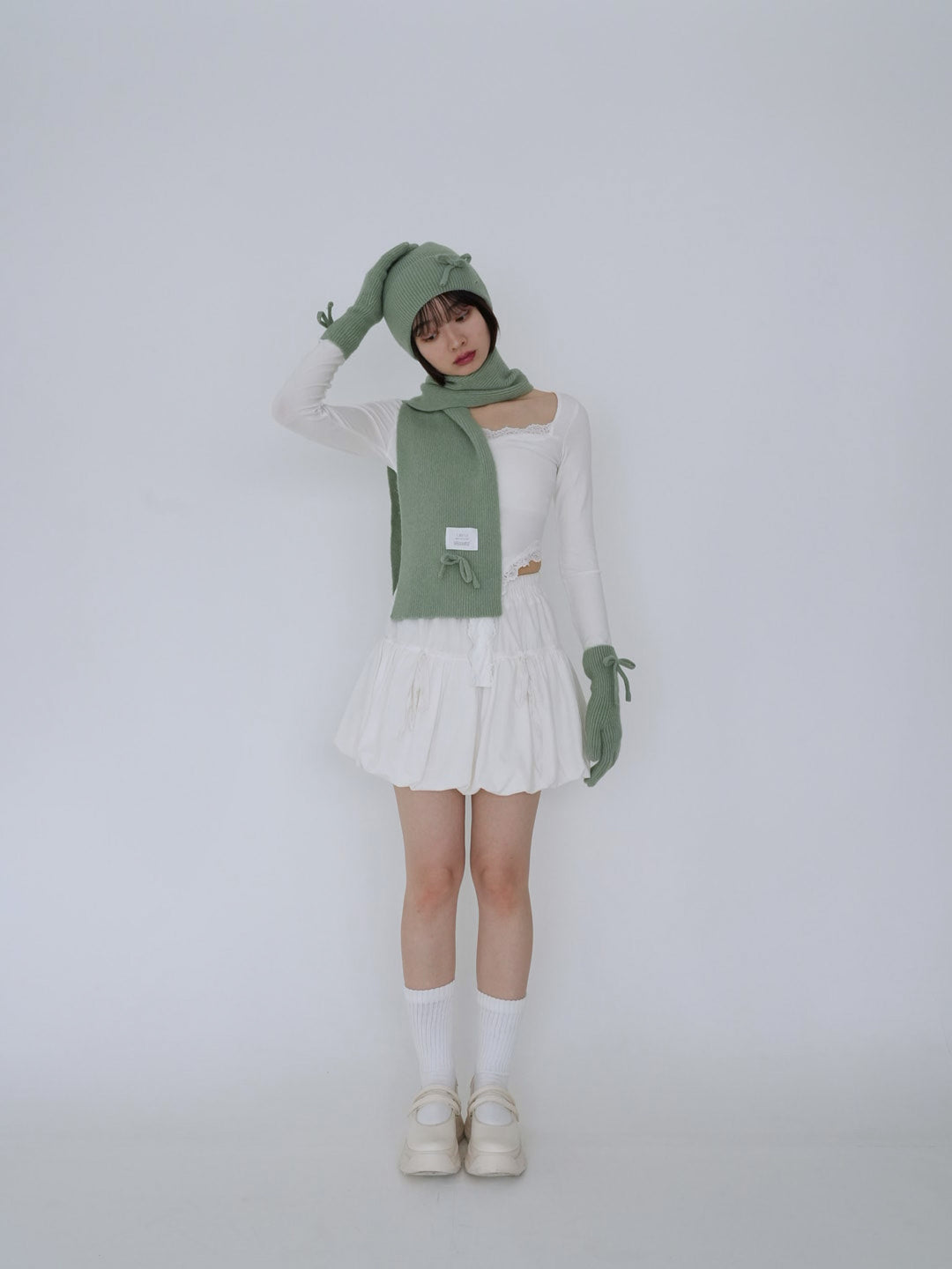 【8月26日発送予定】ribbon knit 3piece set