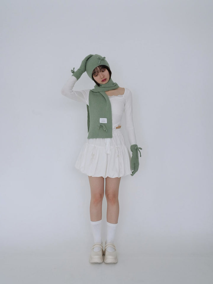 【8月26日発送予定】ribbon knit 3piece set