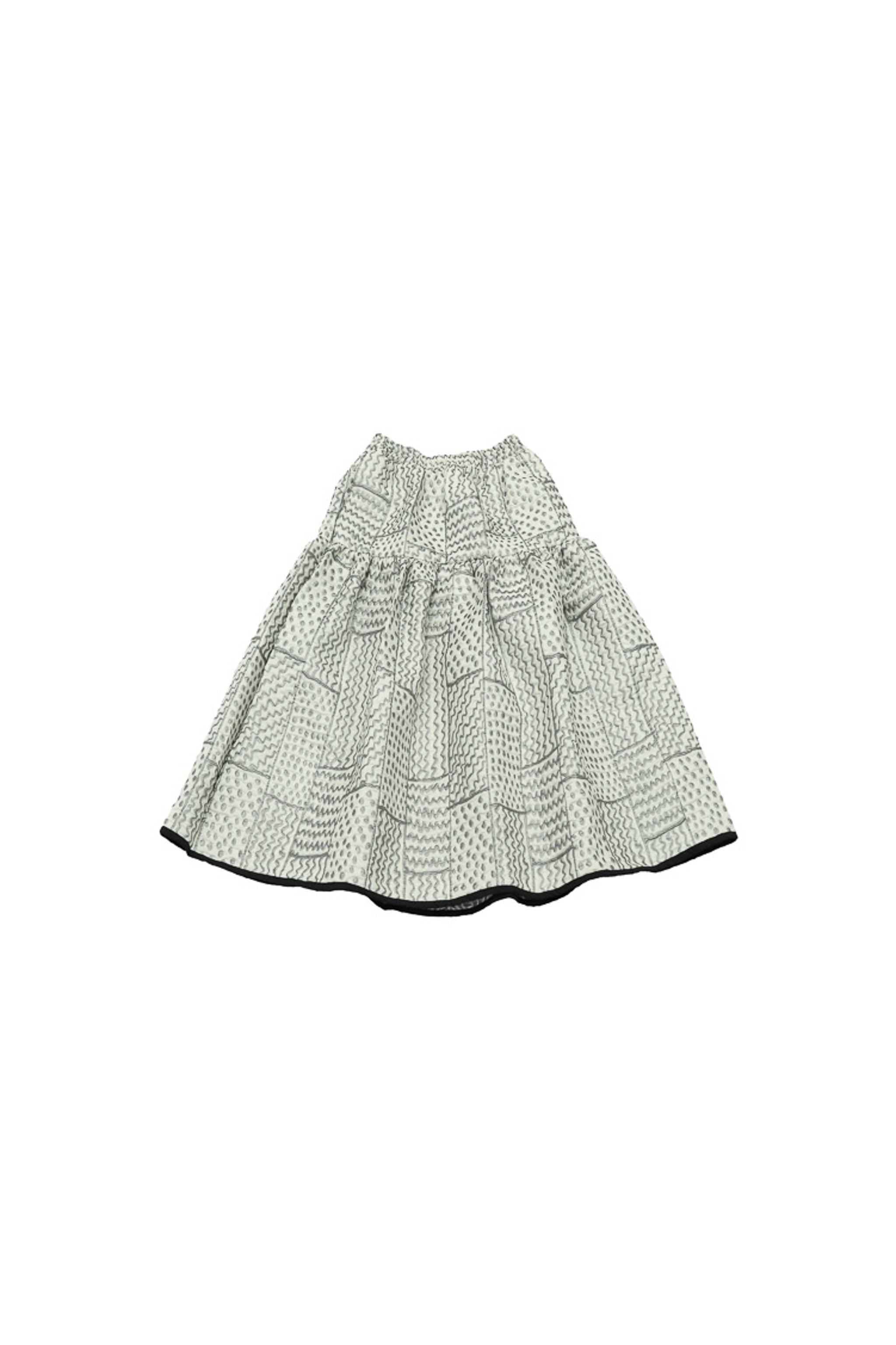 pattern volume skirt