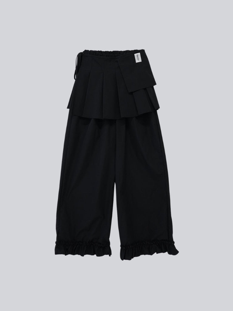 pleated wrap pants