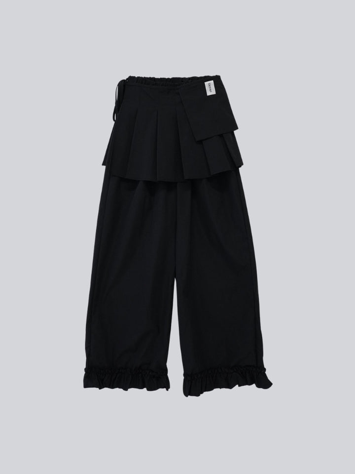 pleated wrap pants