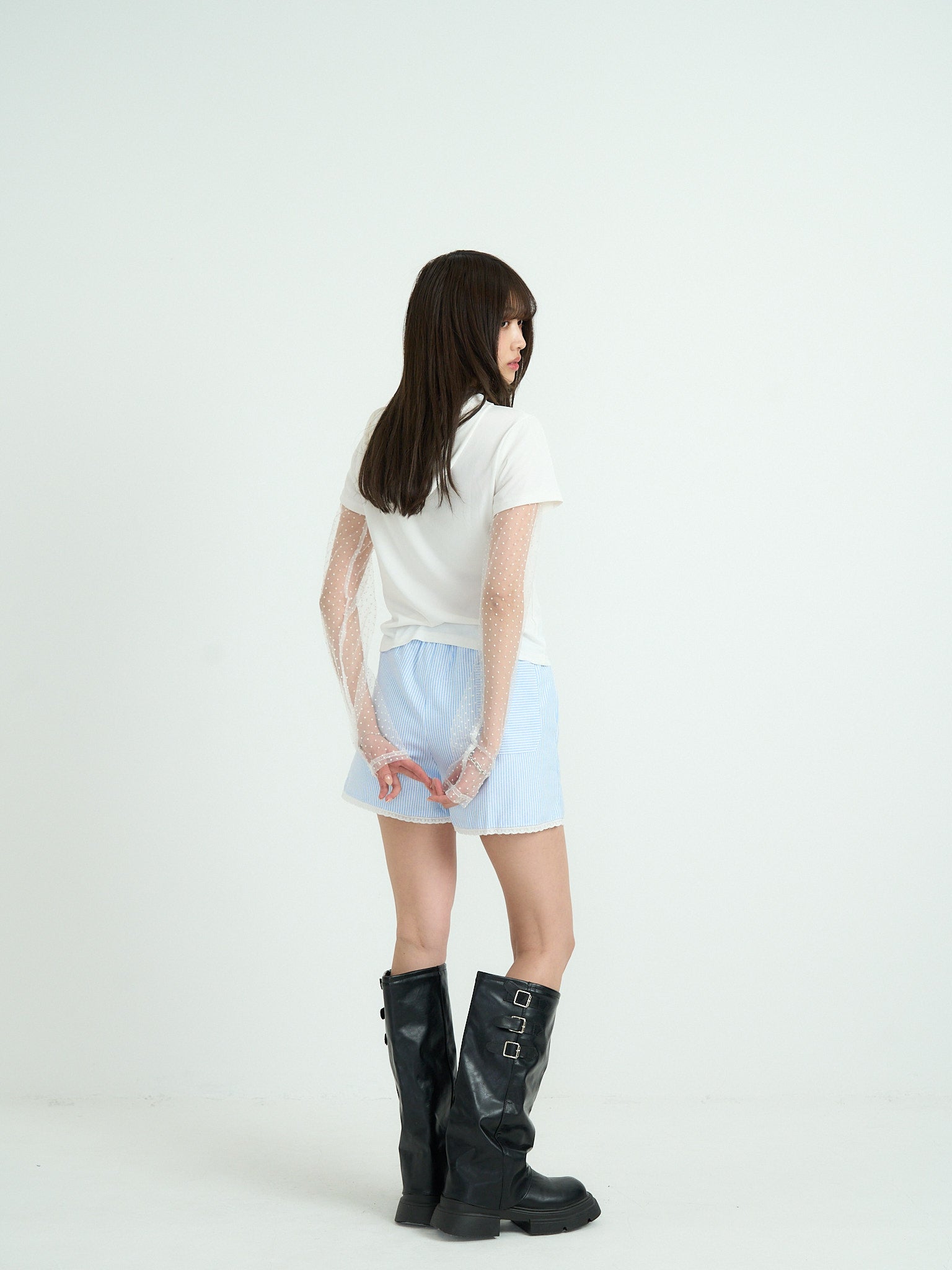 シアー ポロTシャツ カジュアルガーリー レディース Uenui