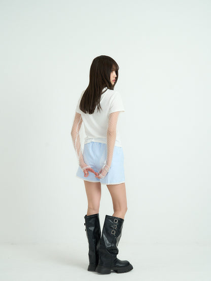 シアー ポロTシャツ カジュアルガーリー レディース Uenui
