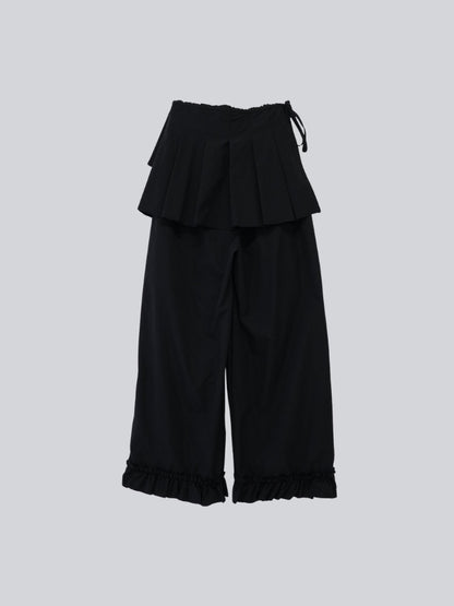 pleated wrap pants