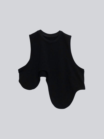 unique curve knit vest