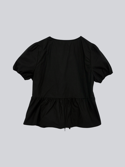 ribbon flare blouse