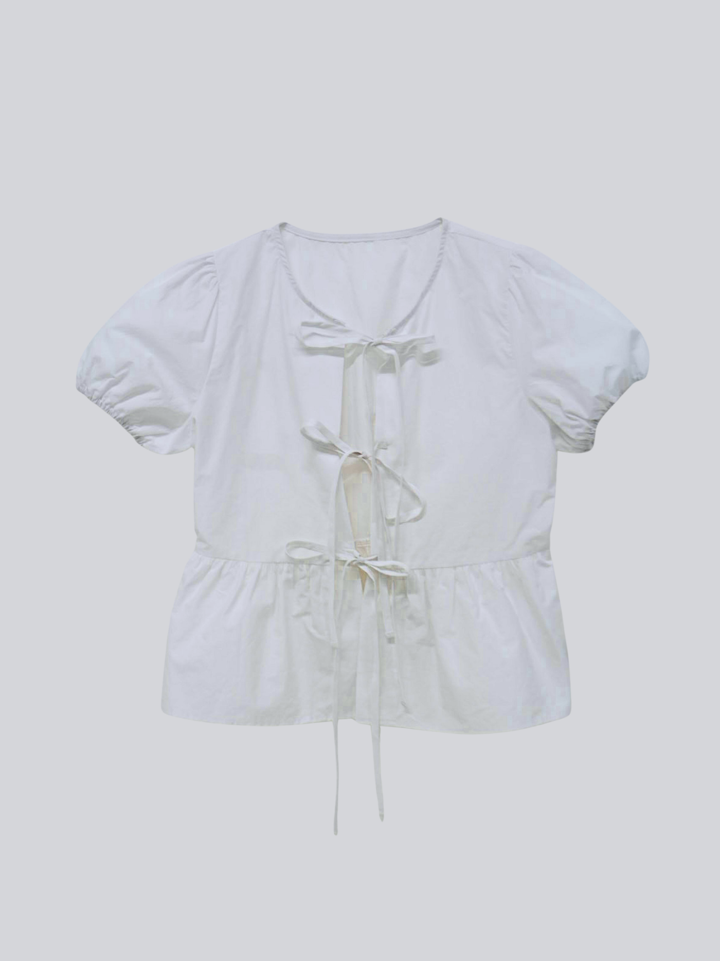 ribbon flare blouse
