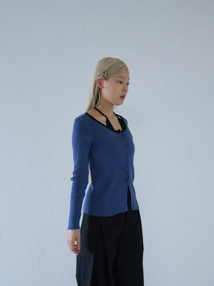 【 10月上旬発送予定 】layered rib knit top
