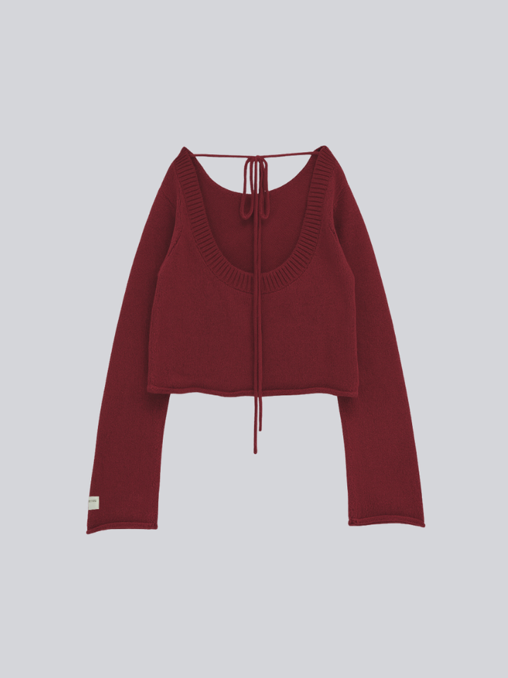 【 10月中旬発送予定 】tie ribbon knit