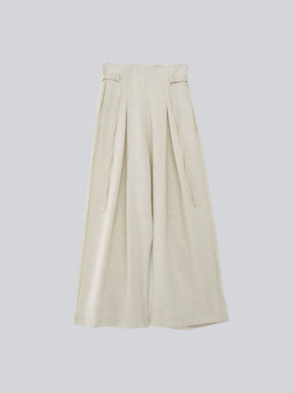 linen like tuck slacks