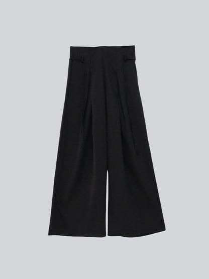 linen like tuck slacks