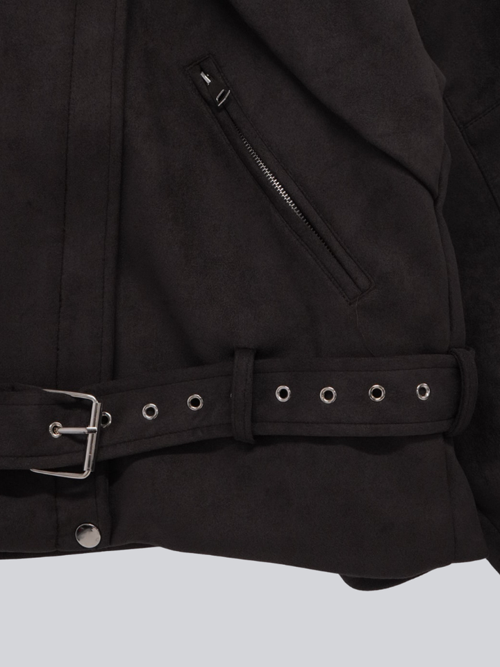 suede biker jacket