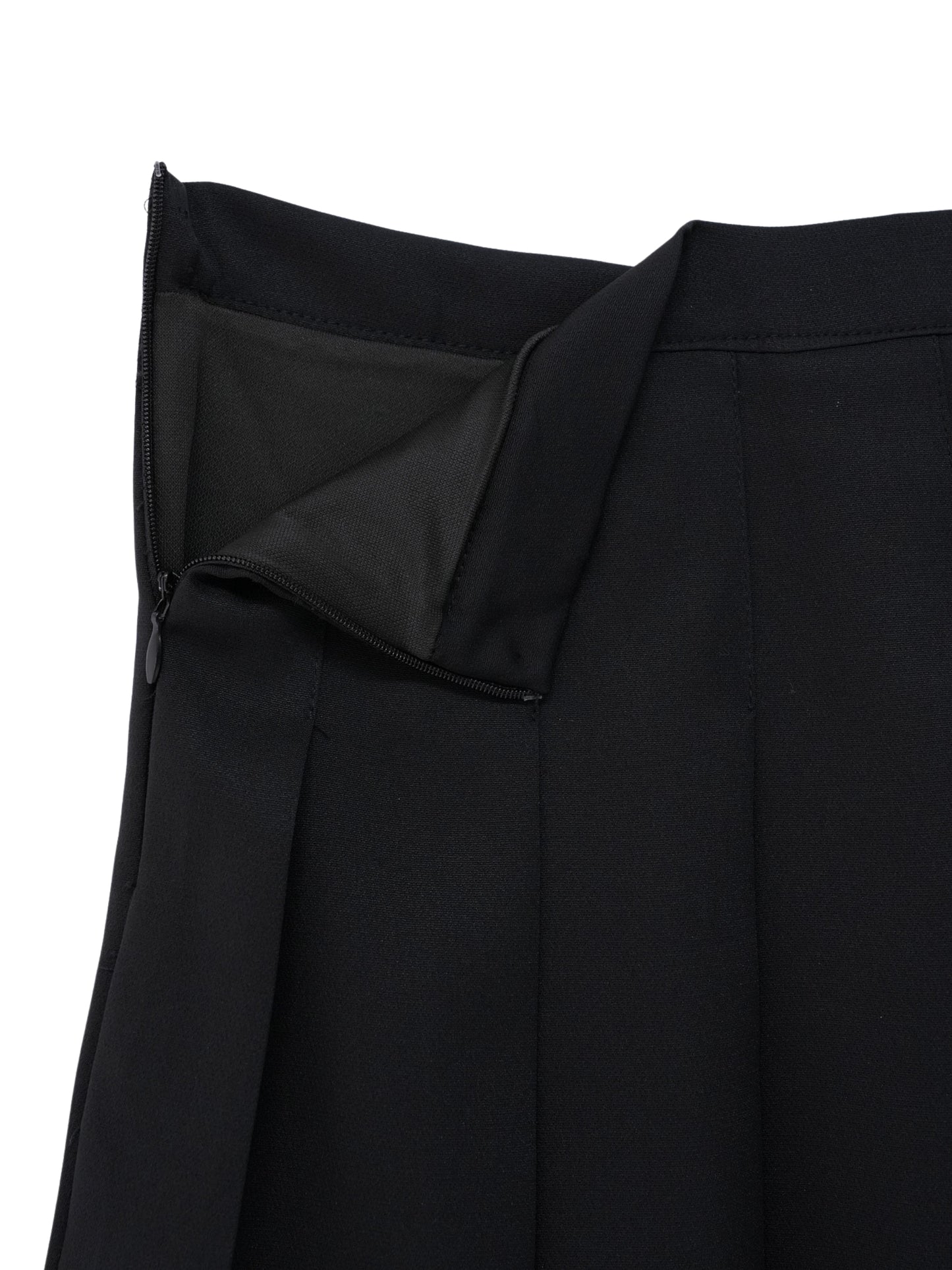 asymmetry frill pleats skirt