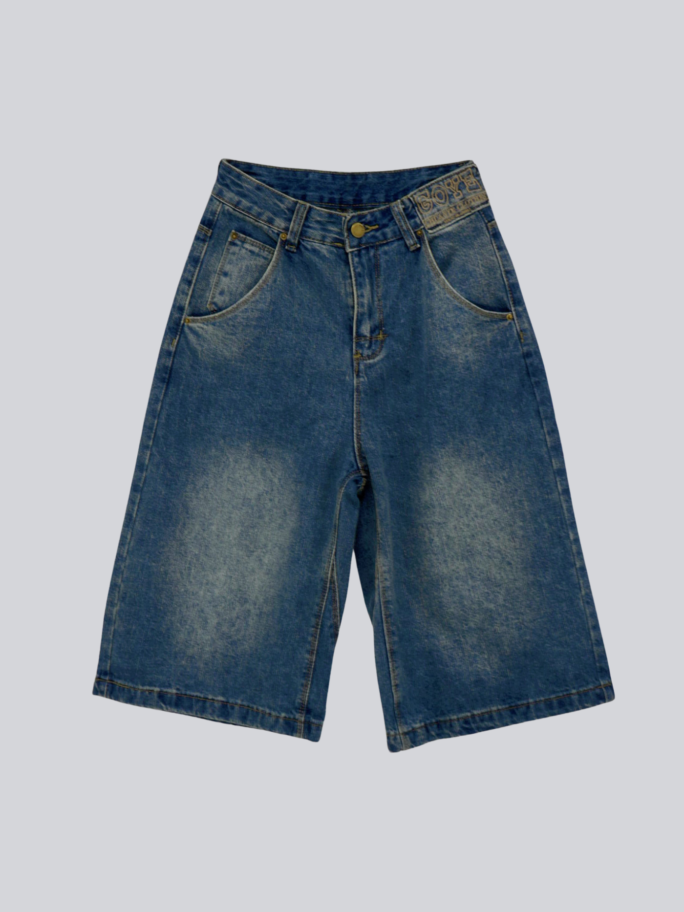 denim bermuda pants
