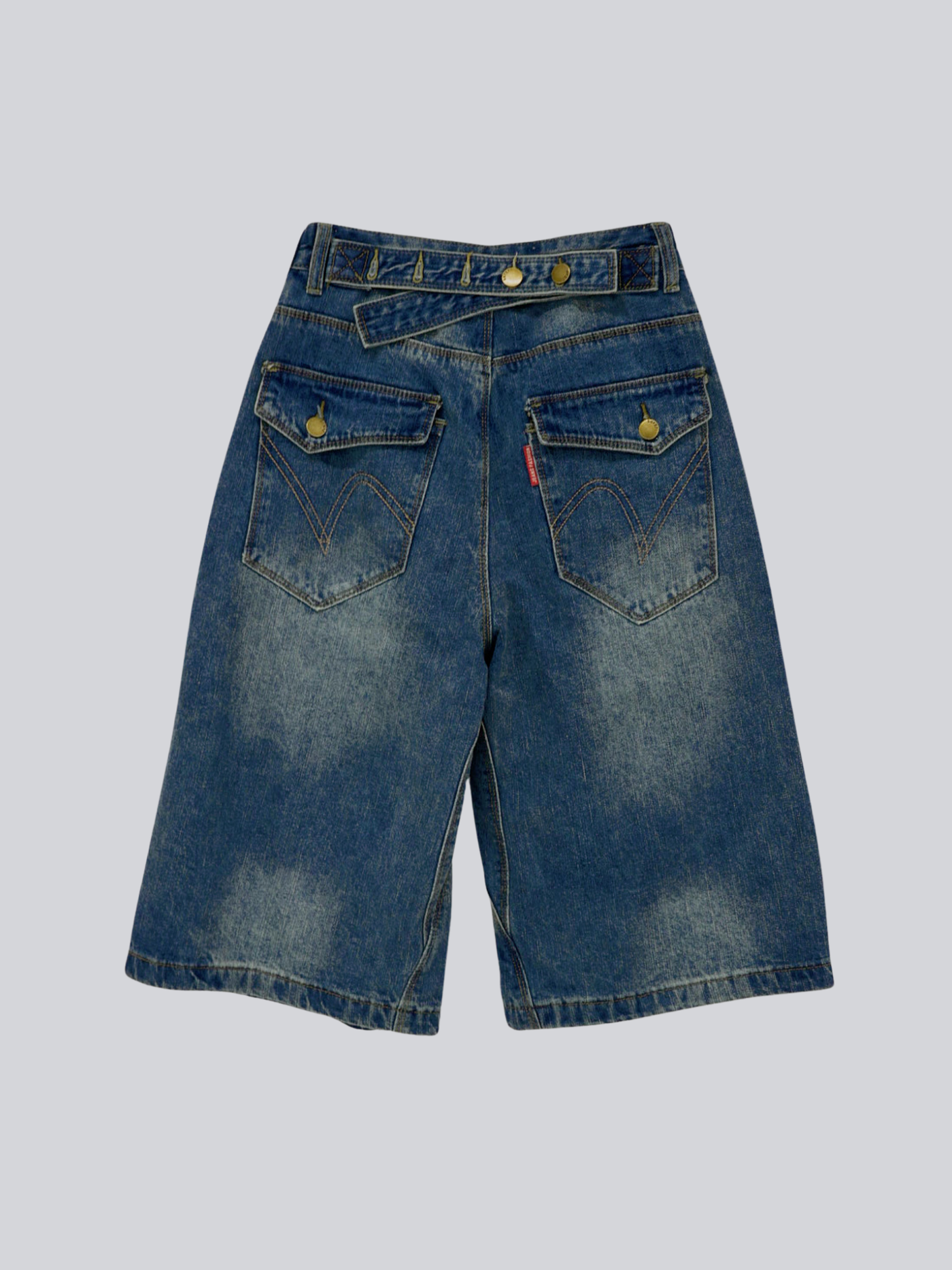 denim bermuda pants