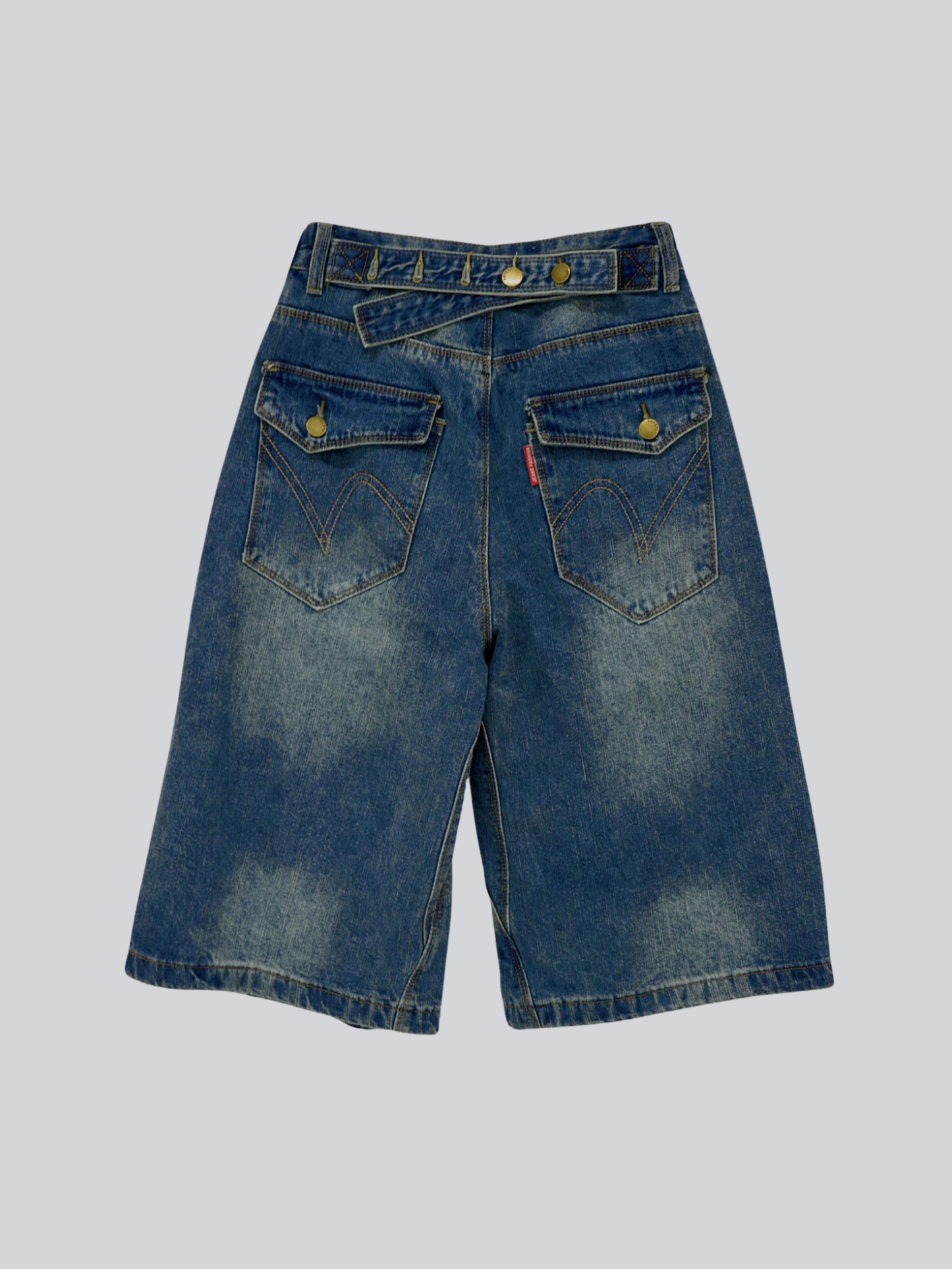 denim bermuda pants