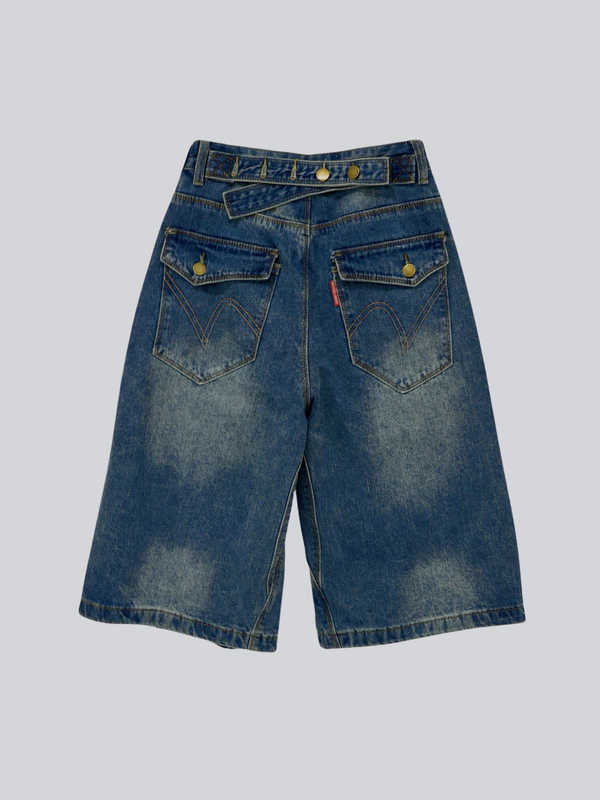 denim bermuda pants