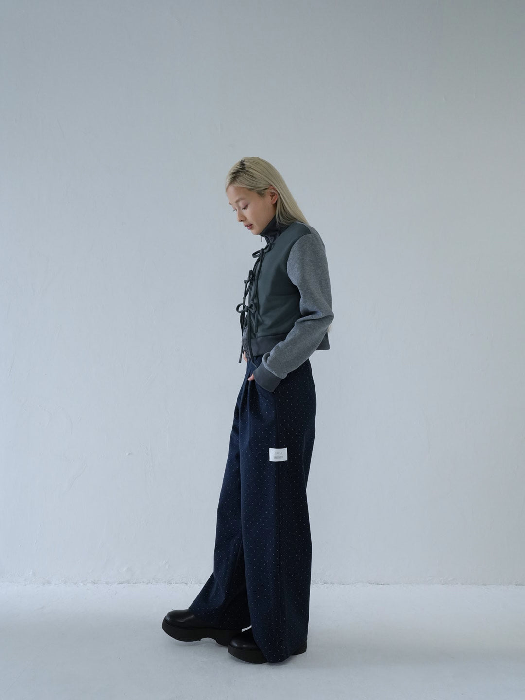 【 10月上旬発送予定 】dot pattern wide slacks