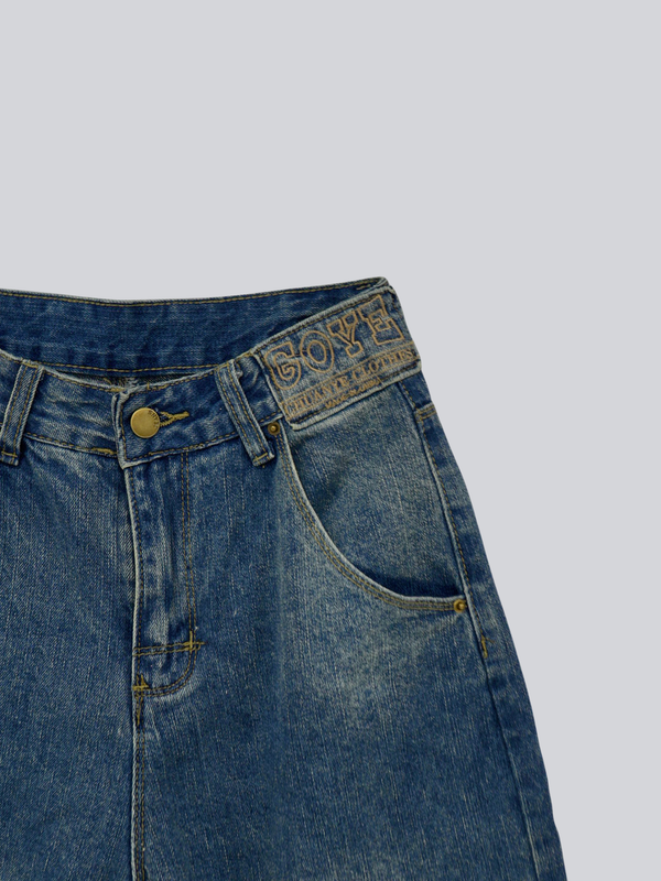 denim bermuda pants