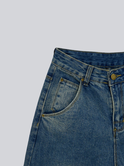 denim bermuda pants