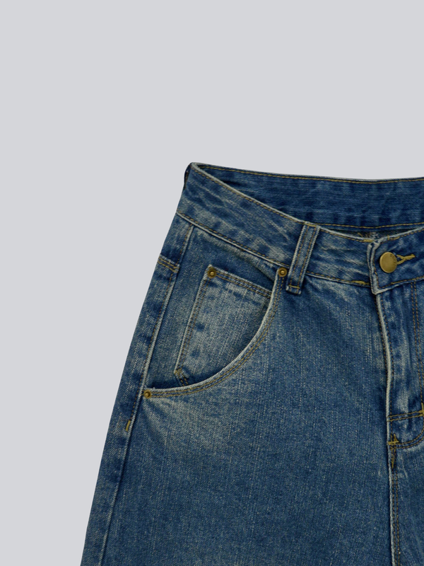 denim bermuda pants