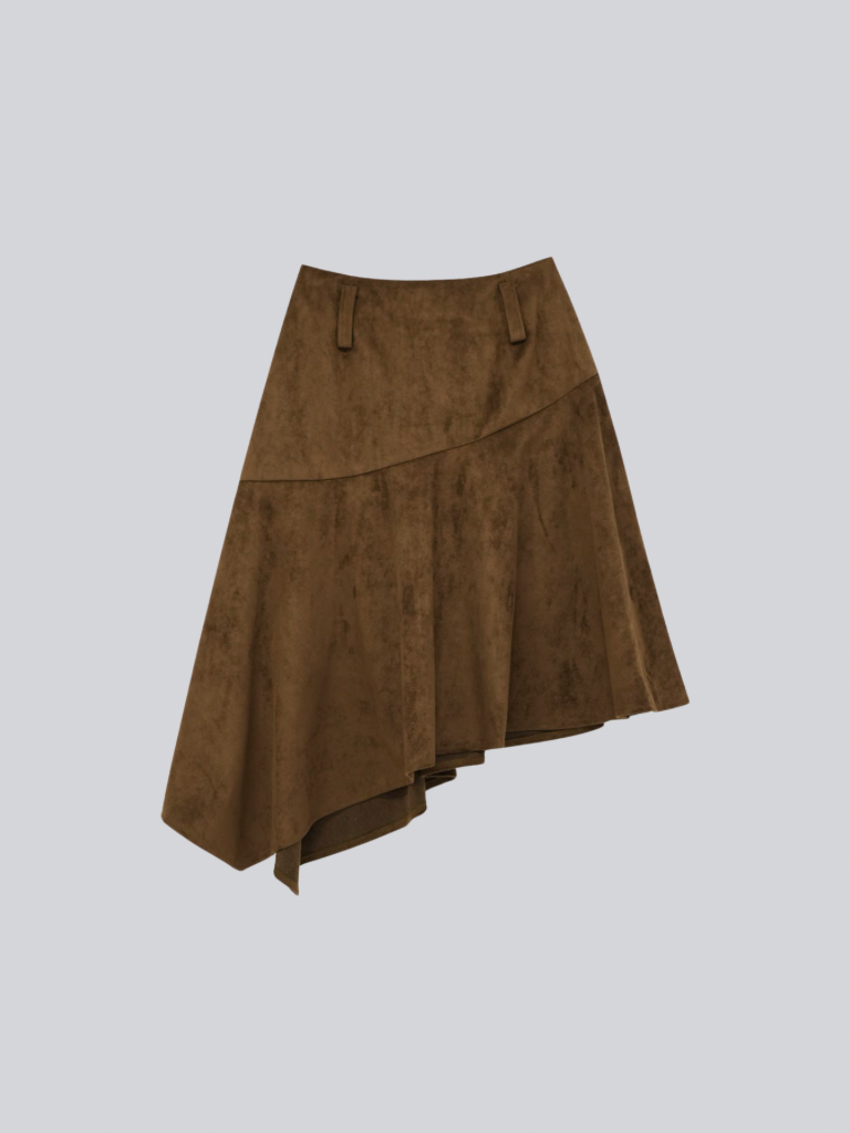 suede asym skirt