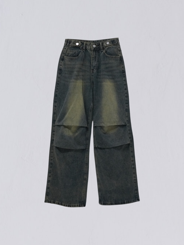 knee tuck denim