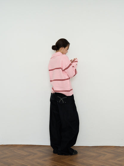 border half zip knit
