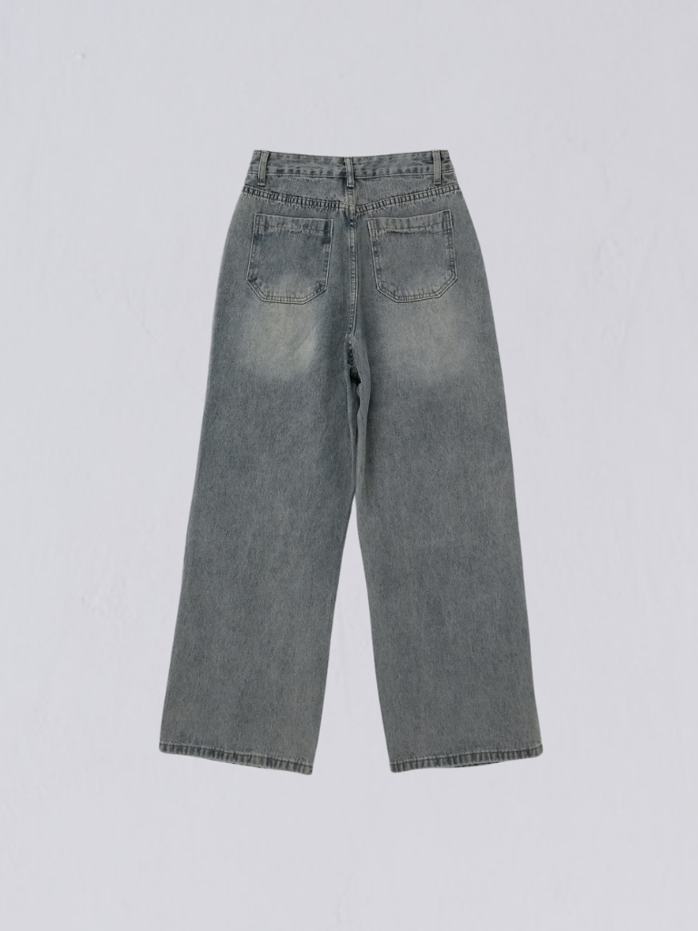 knee tuck denim