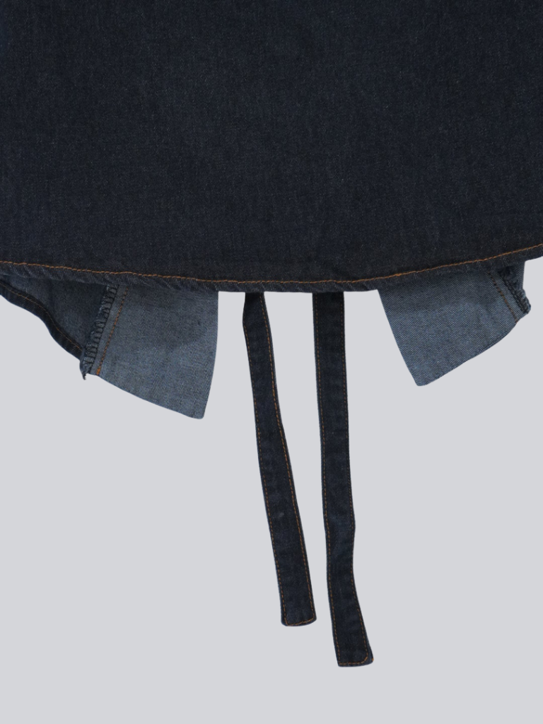 square neck denim top
