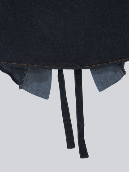 square neck denim top