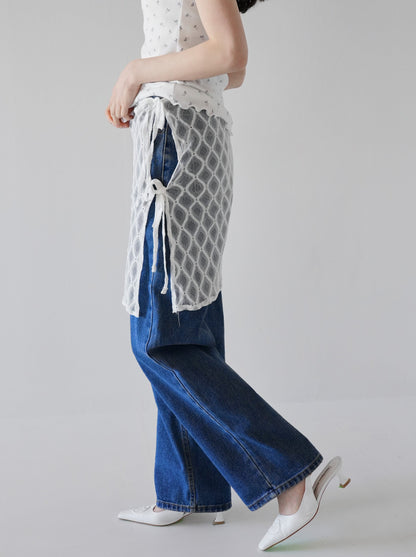 lattice lace wrap skirt