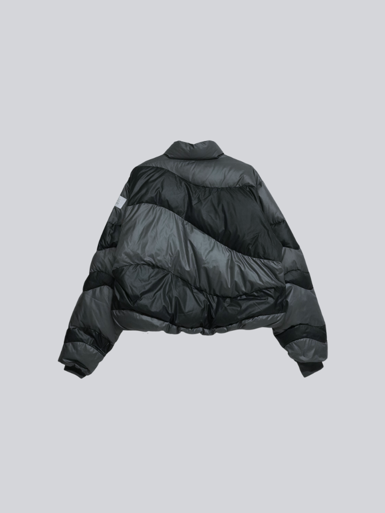 wave bicolor down jacket