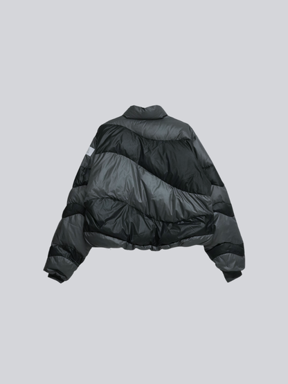 wave bicolor down jacket