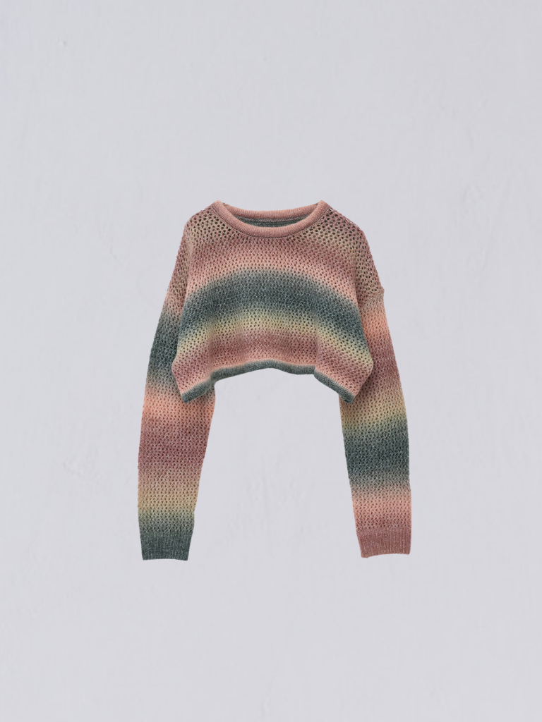 gradation knit & tank top